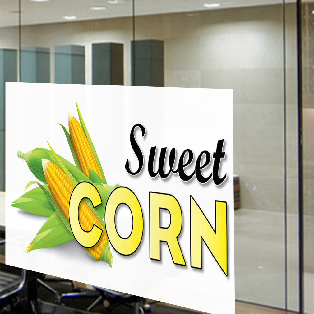 Decal Stickers Sweet Corn Restaurant Cafe Bar C Vinyl Store Sign Label