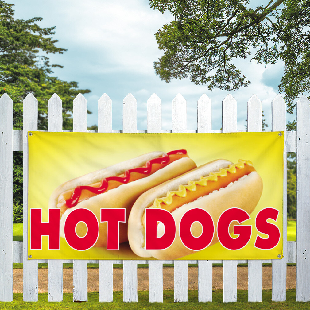 Vinyl Banner Multiple Sizes Hot Dogs Outdoor Advertising Printing G Outdoor