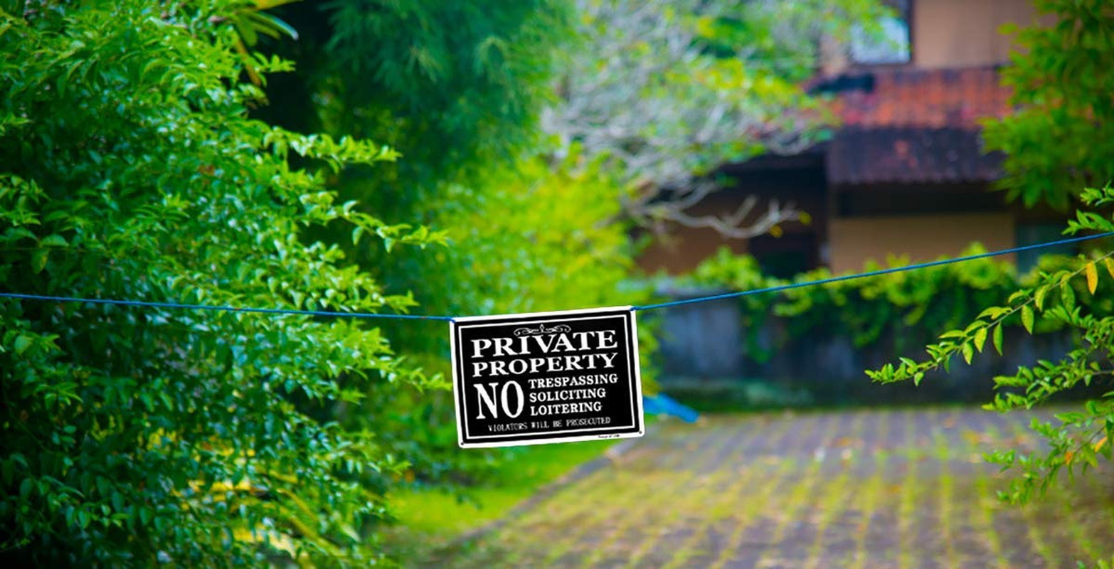 Private Property No Trespassing Aluminum Sign – UV Printed, Durable 14×10 inc…
