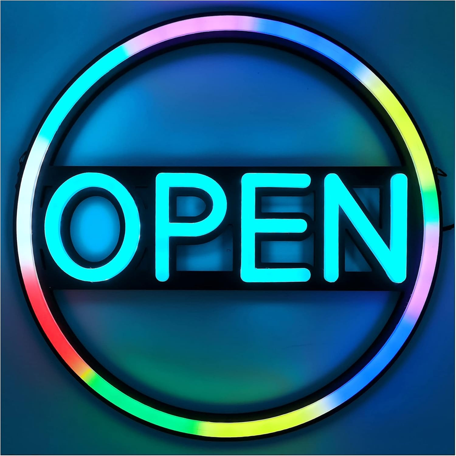 LED Neon Open Sign – 16&Prime; Multicolor Light for Business & Retail Storefronts