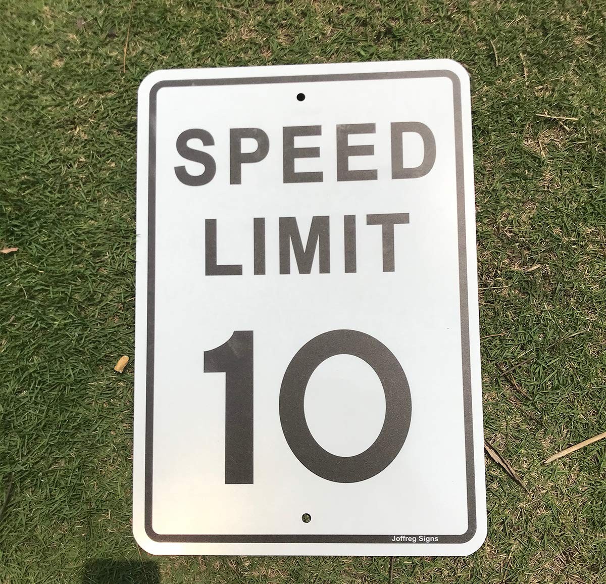 17×12 Inch Speed Limit 10 MPH Reflective Aluminum Safety Road Sign 2 PCS