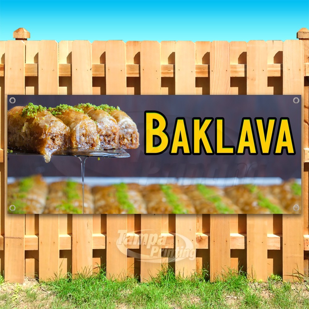 BAKLAVA Advertising Dessert Food Bakery Vinyl Banner Flag Sign USA SB11124