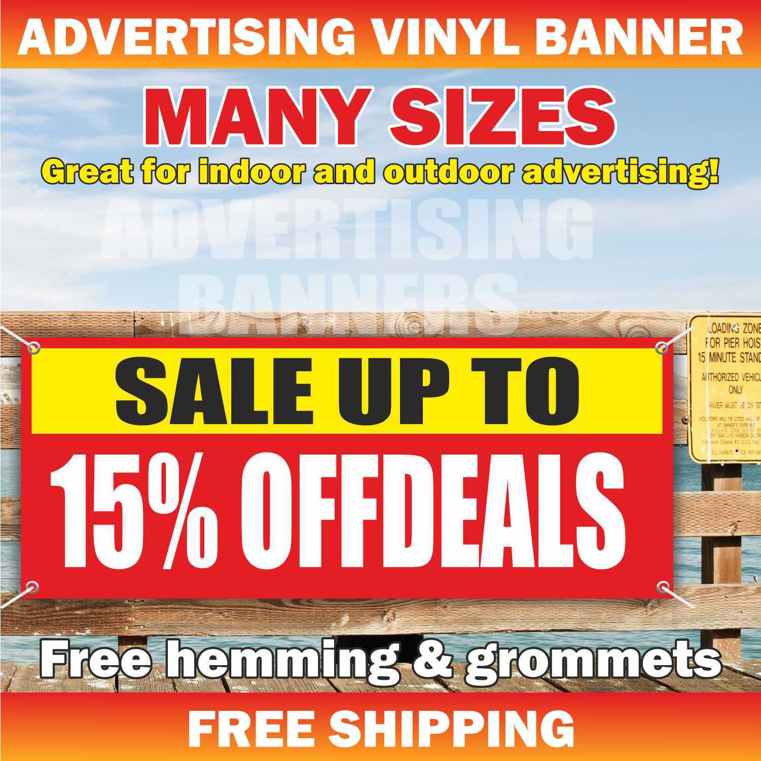 SALE UP TO 15% OFFDEALS Advertising Banner Vinyl Mesh Sign fix sale price shop
