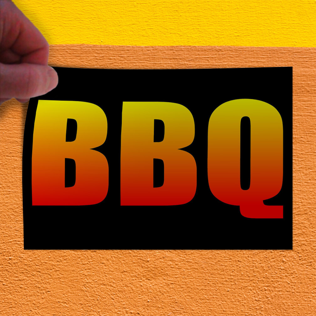 Decal Stickers Bbq M Vinyl Store Sign Label Restaurant and Food