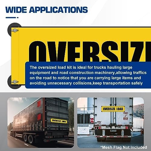 4Pcs Rubber Coated Heavy Duty Magnetic Flag Holder for Oversize Load Signs, S…