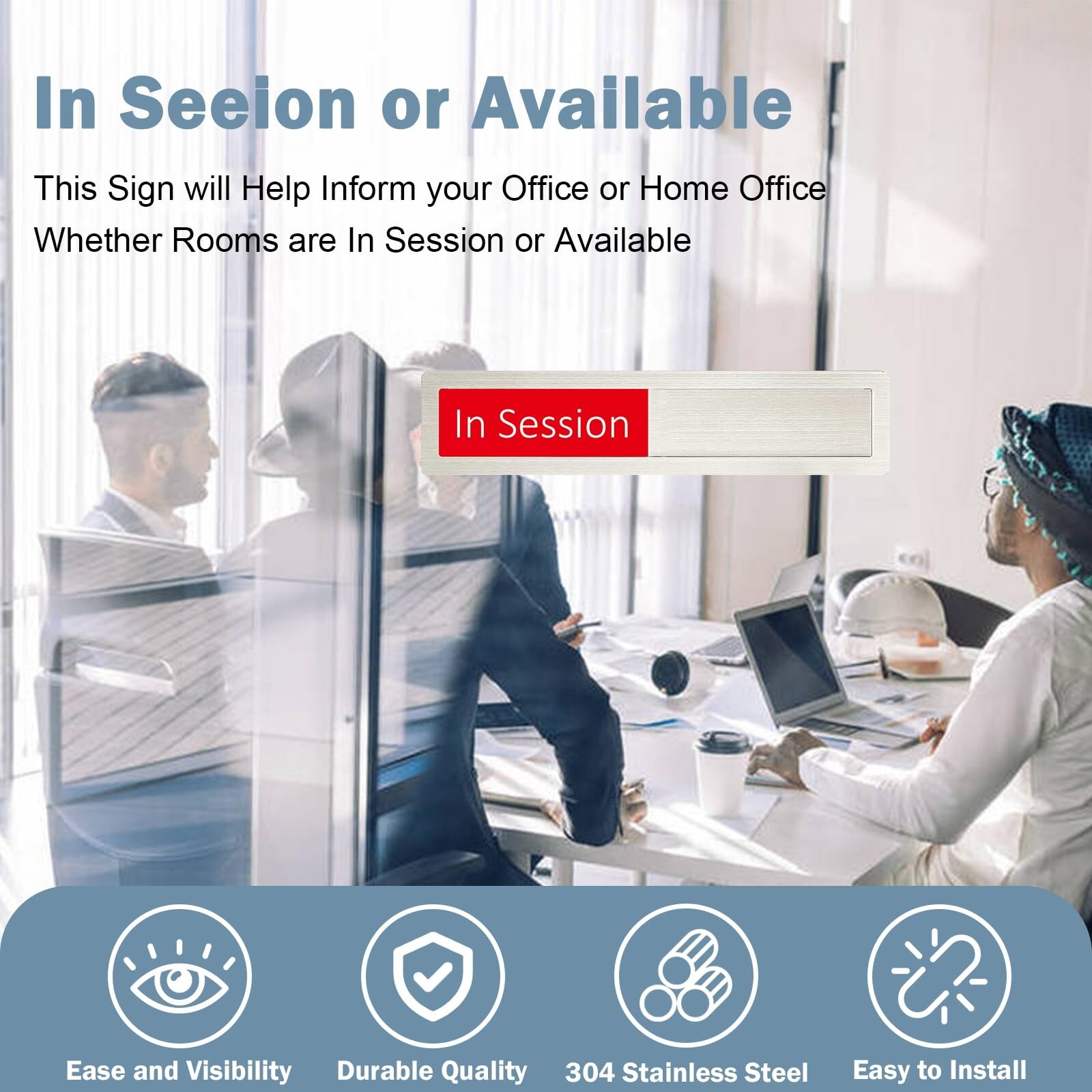 In Session or Available Sign,Vacant Occupied Sign for Home Office Hotles Hosp…