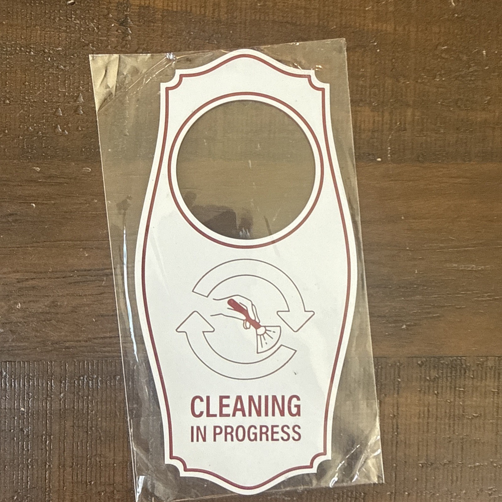 Signs ByLITA Cleaning in Progress Door Hanger – White Red, 4&Prime; x 8&Prime;