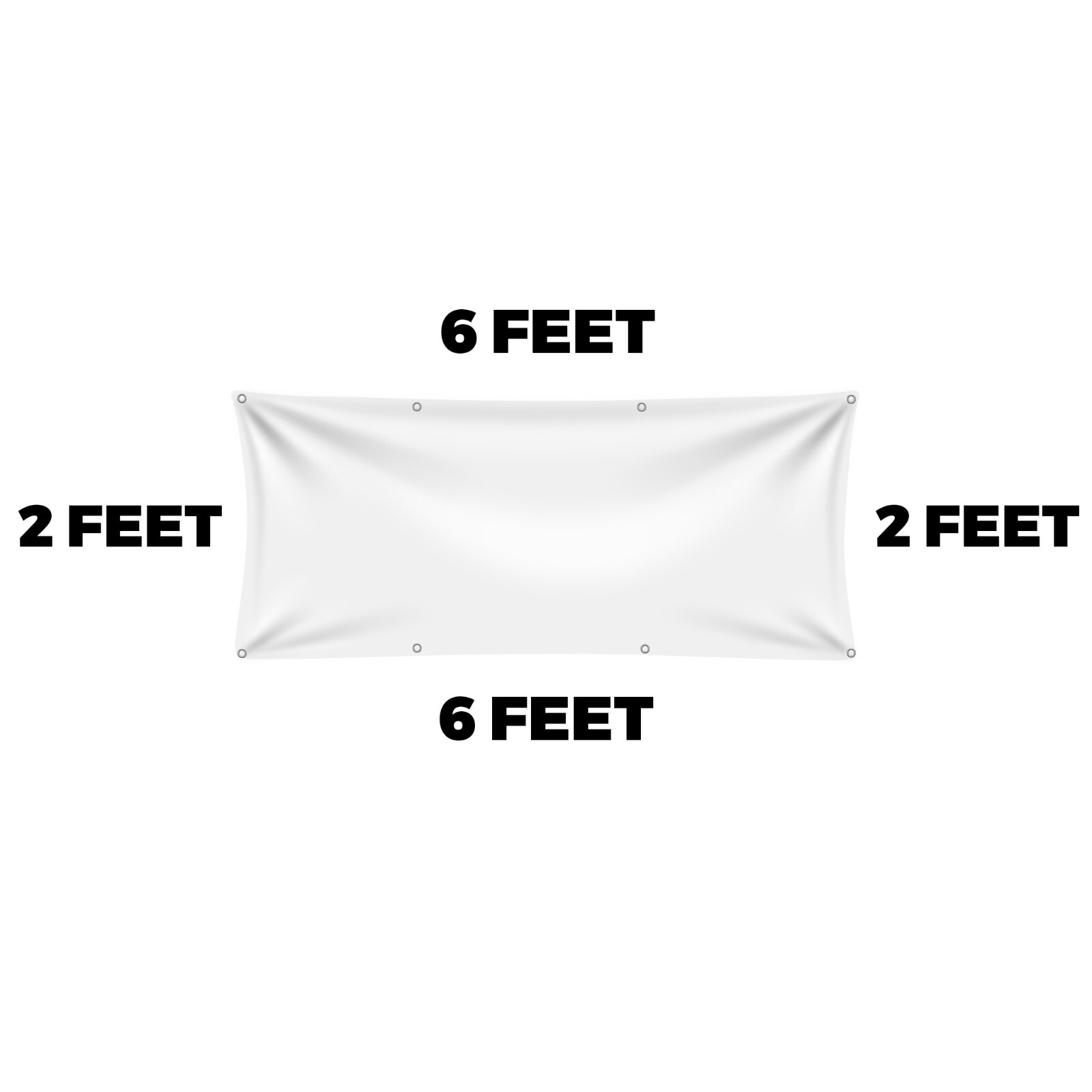 VictoryStore 2×6 Feet Blank Banner – 10oz Blank Vinyl Banner with Grommets