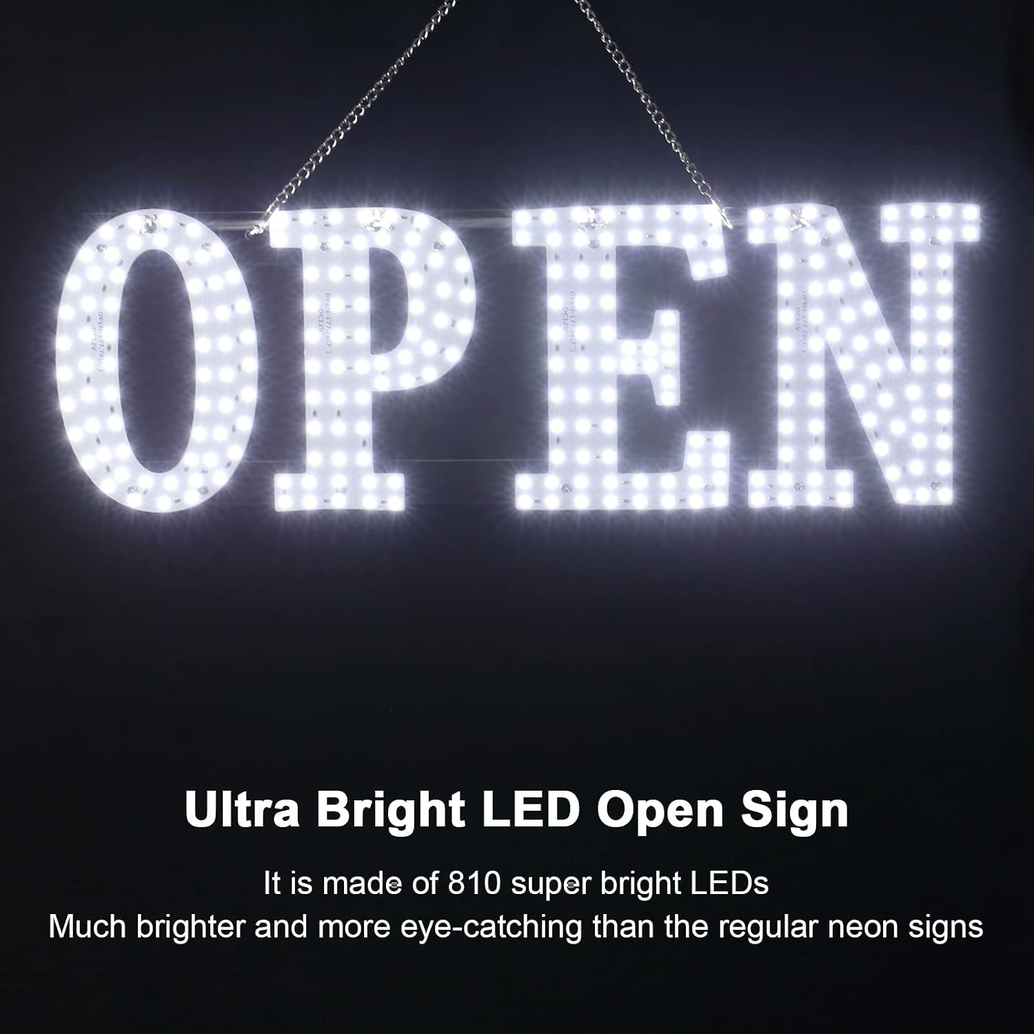 40&Prime;X14&Prime; Extra Large LED Open Signs for Business with Remote Controlled, 10 Leve