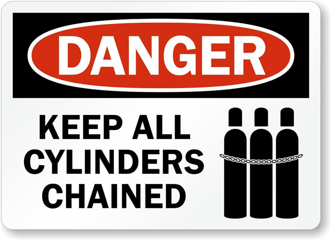 Aluminum Danger Sign Weatherproof Metal 8×12 Pre Drilled Hanging Holes