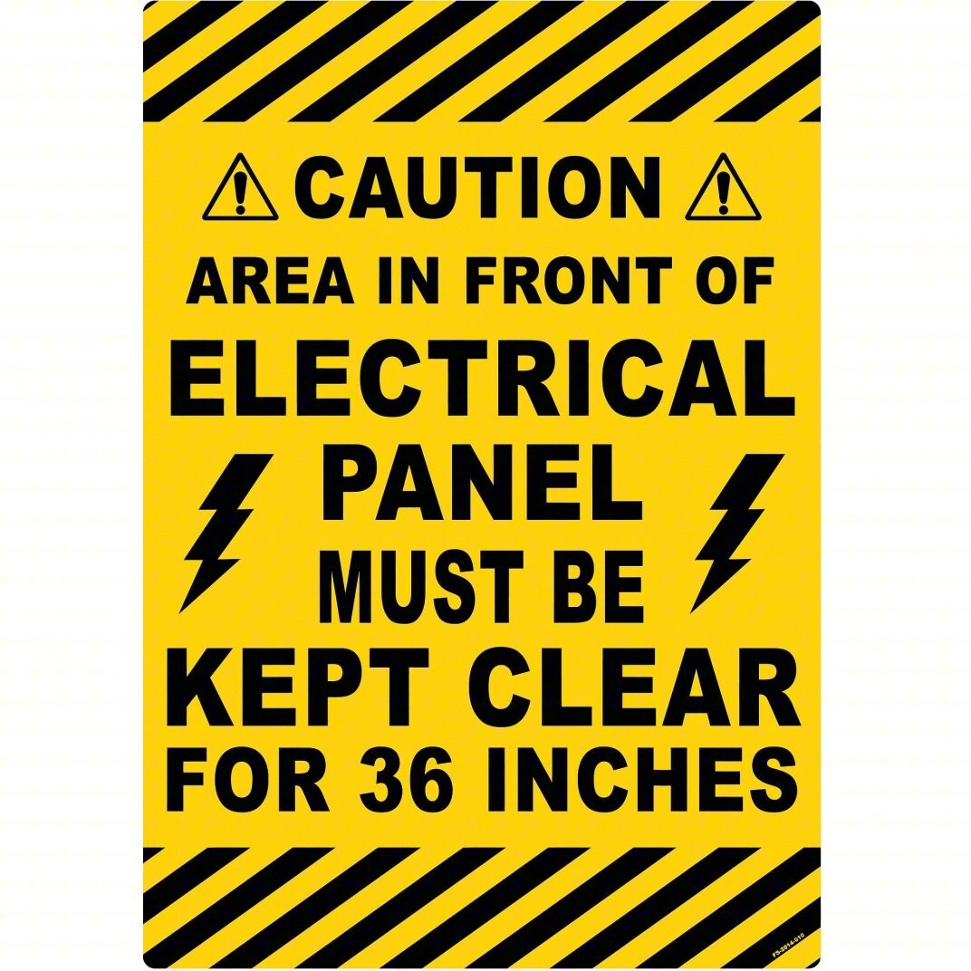 Stranco FS-2014-610 Anti-Slip Floor Sign 20&Prime; x 14&Prime; Vinyl Adhesive Sign Mounting