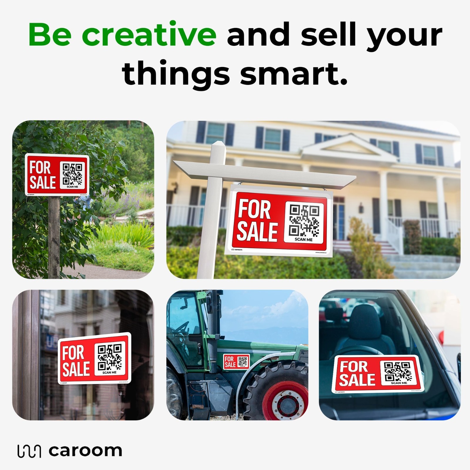 14 » x 8 » Self-Adhesive Sale Signs – 2-Pack for Real Estate, Business & Vehicle