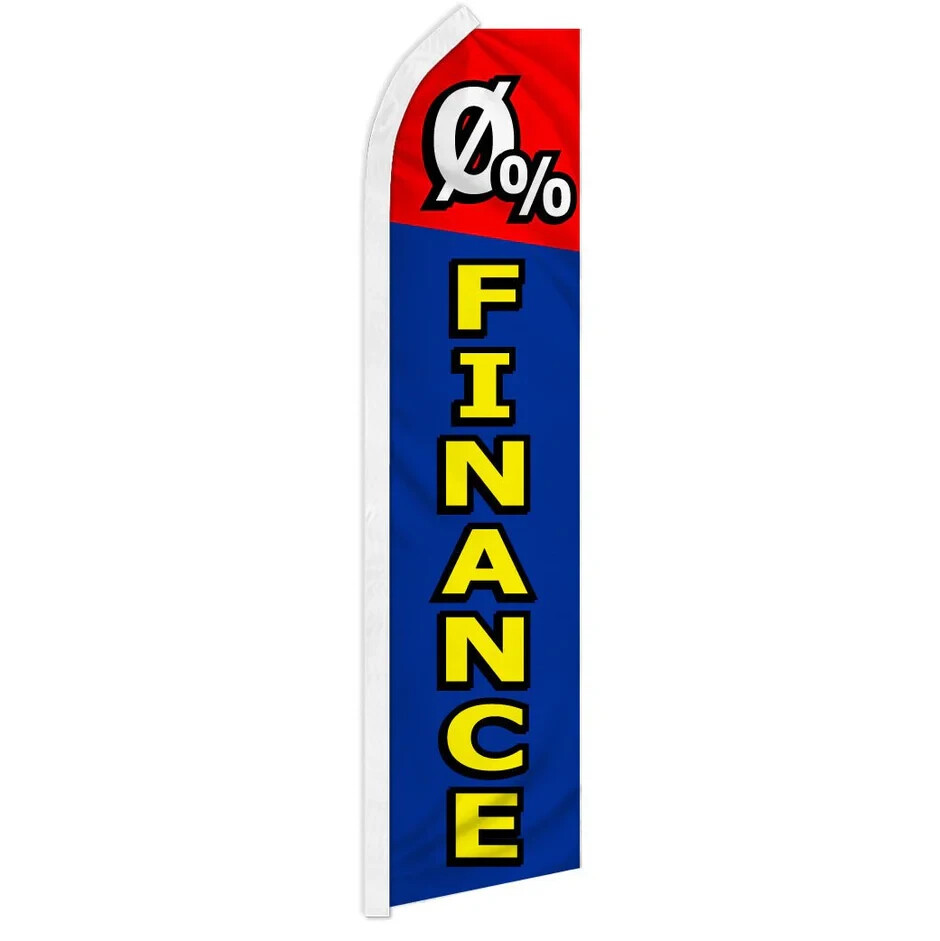 0 Percent Finance Swooper Flutter Feather Auto Dealership Business Flag