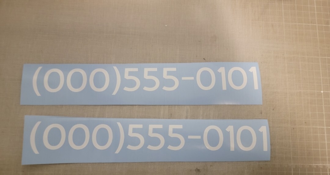 Phone number Decal Sticker Auto Car Body Window Door Decals Set Of 2 Business