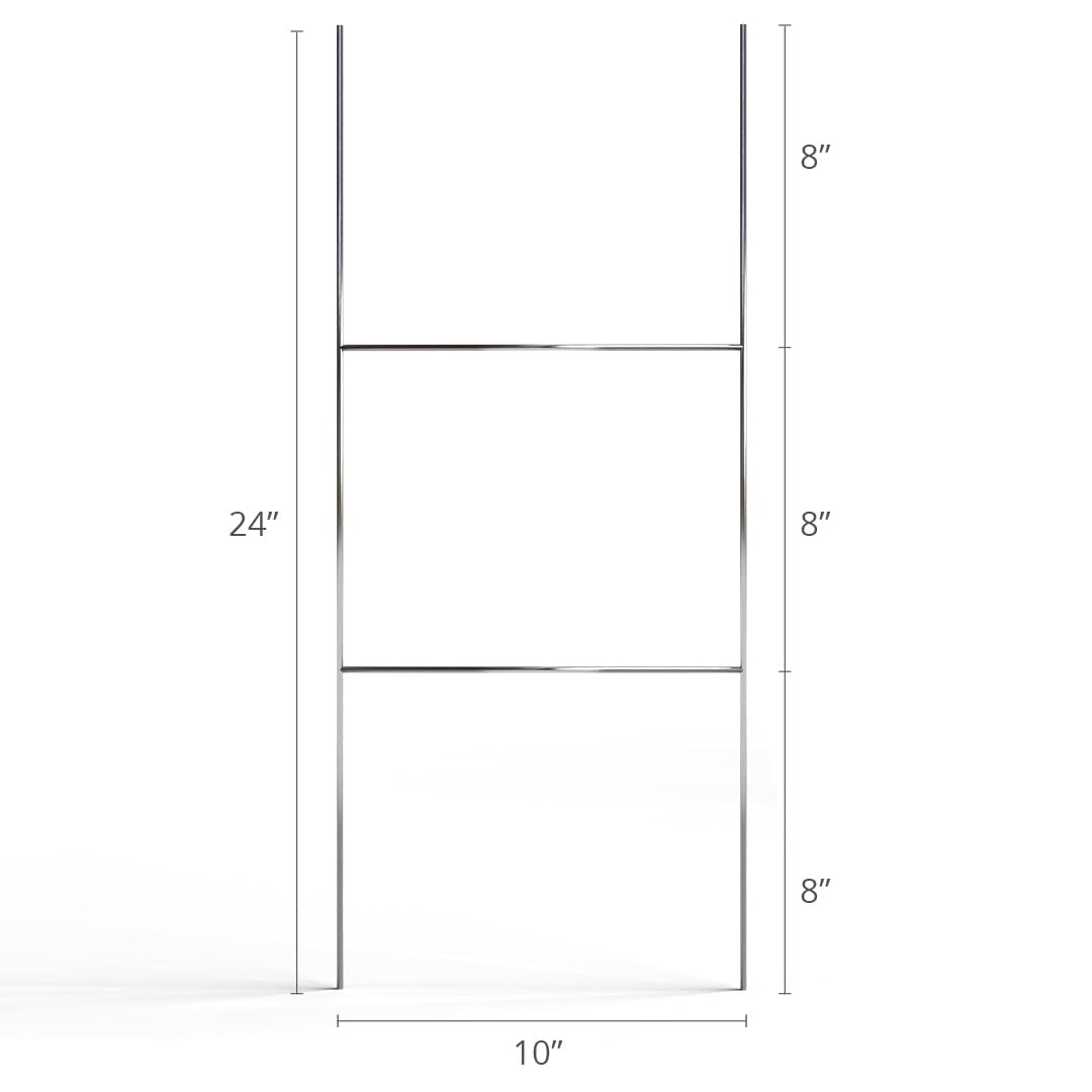 100 Pack 10&Prime;x24&Prime; H-Frame Yard Sign Stakes – Heavy Duty 9-Gauge Galvanized Ste…