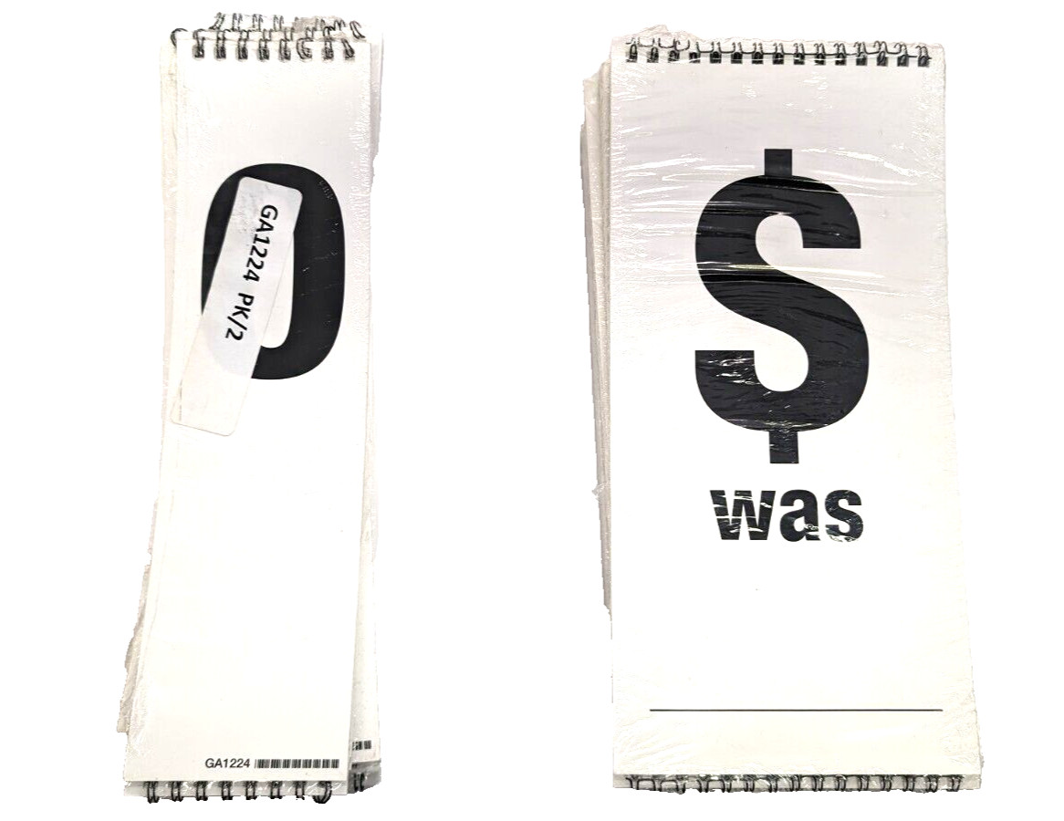 52 Retail Pricing Flip Board Numbers 11.5&Prime; x 5.5&Prime; & 11.5 x 3