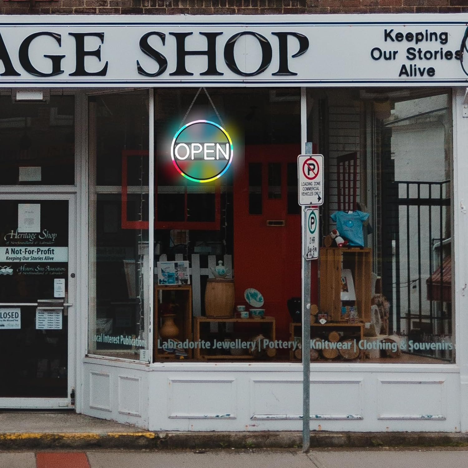 LED Neon Open Sign – 16&Prime; Multicolor Light for Business & Retail Storefronts