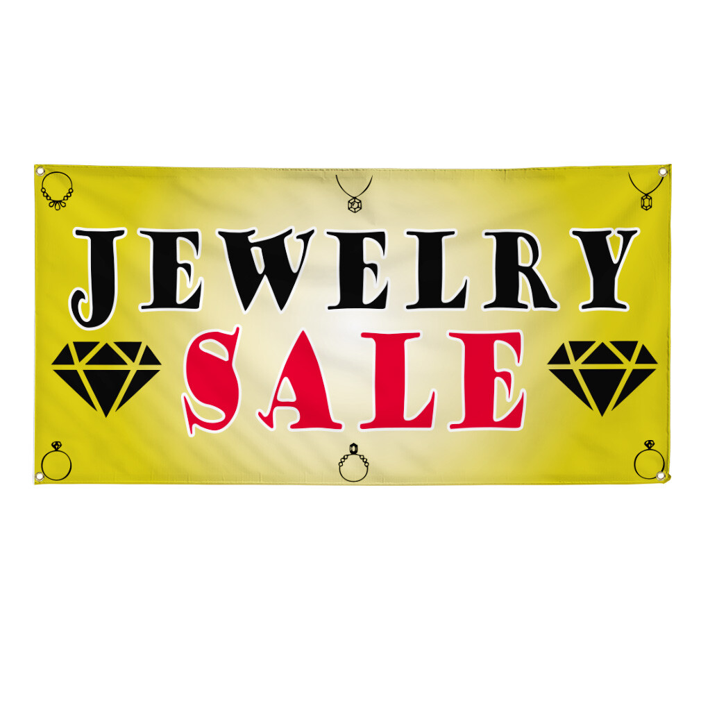 Vinyl Banner Multiple Sizes Jewelry Sale Outdoor Advertising Printing A Business