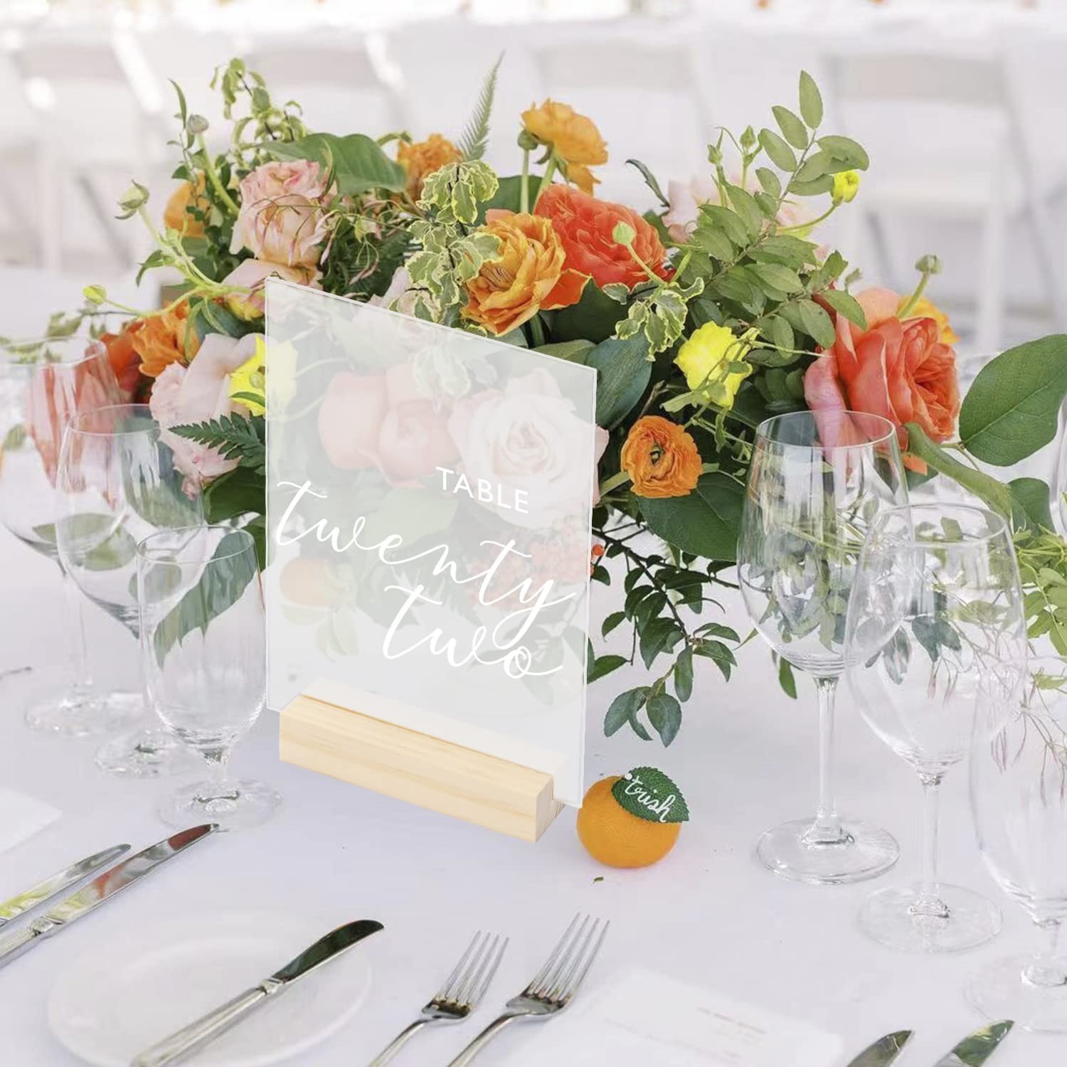 10 Pack Frosted Acrylic Sign With Wood Stand Blank Sheet 5×7 Inch