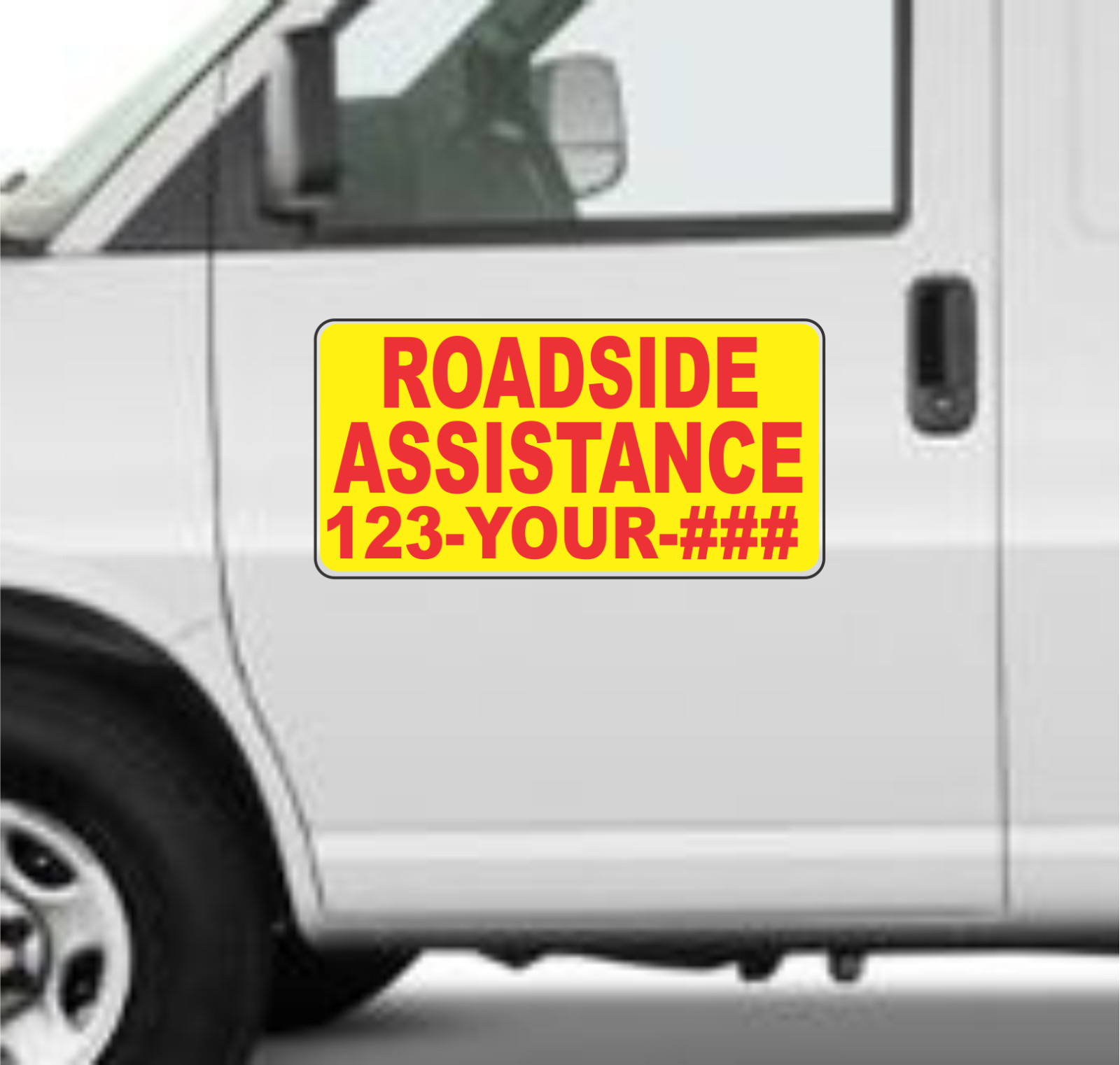 Custom ROADSIDE ASSISTANCE Magnetic Sign car Truck Car Van Highway DOT Tow Truck