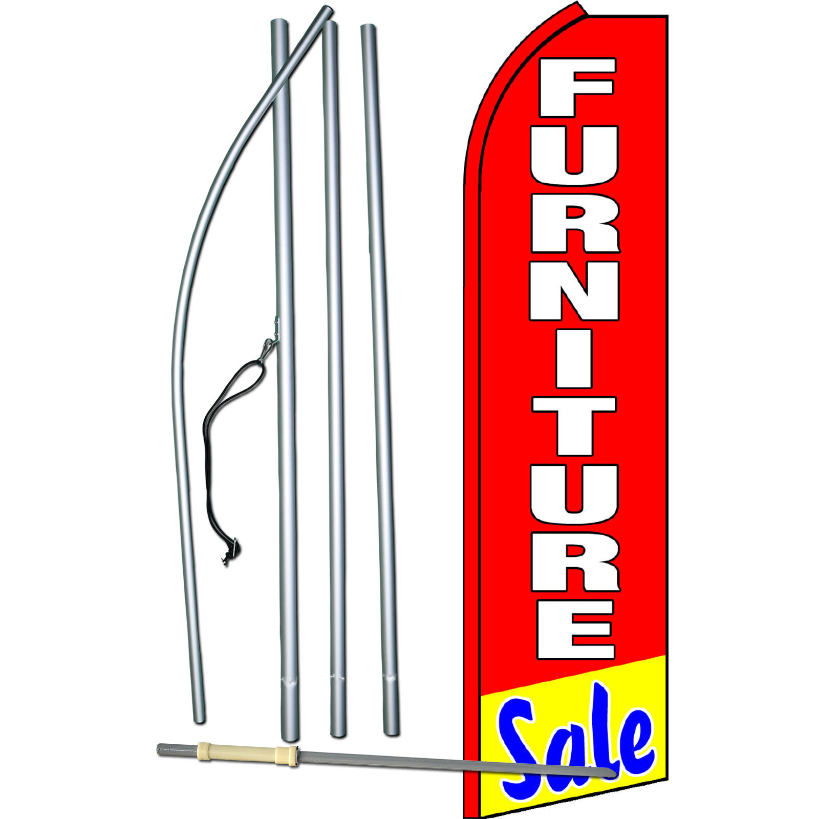 Furniture Sale Red And White Swooper Flag Kit