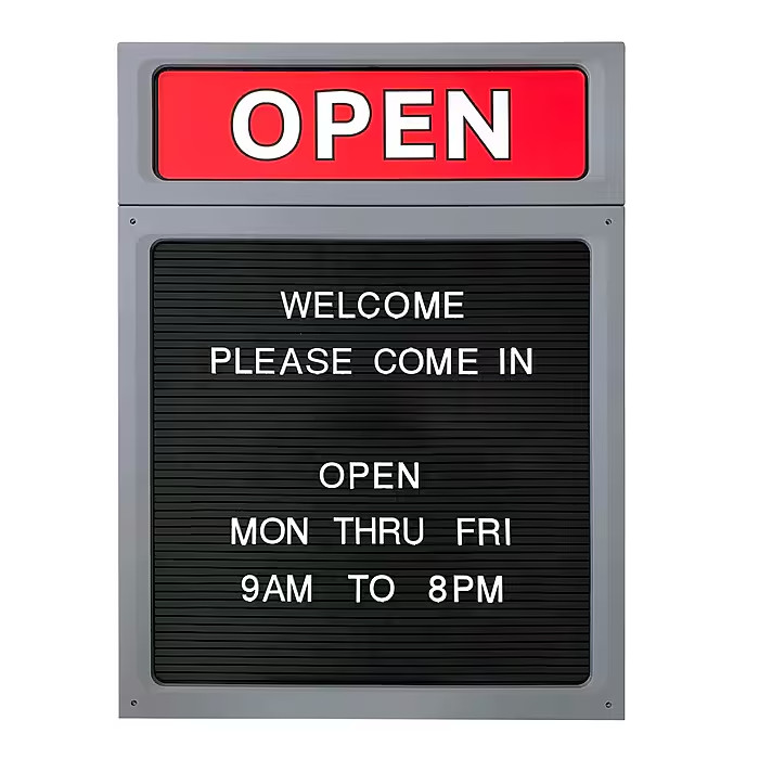 COSCO Custom Message Sign with Letters, Numbers and Characters, 15.6&Prime; x 20.9&Prime;
