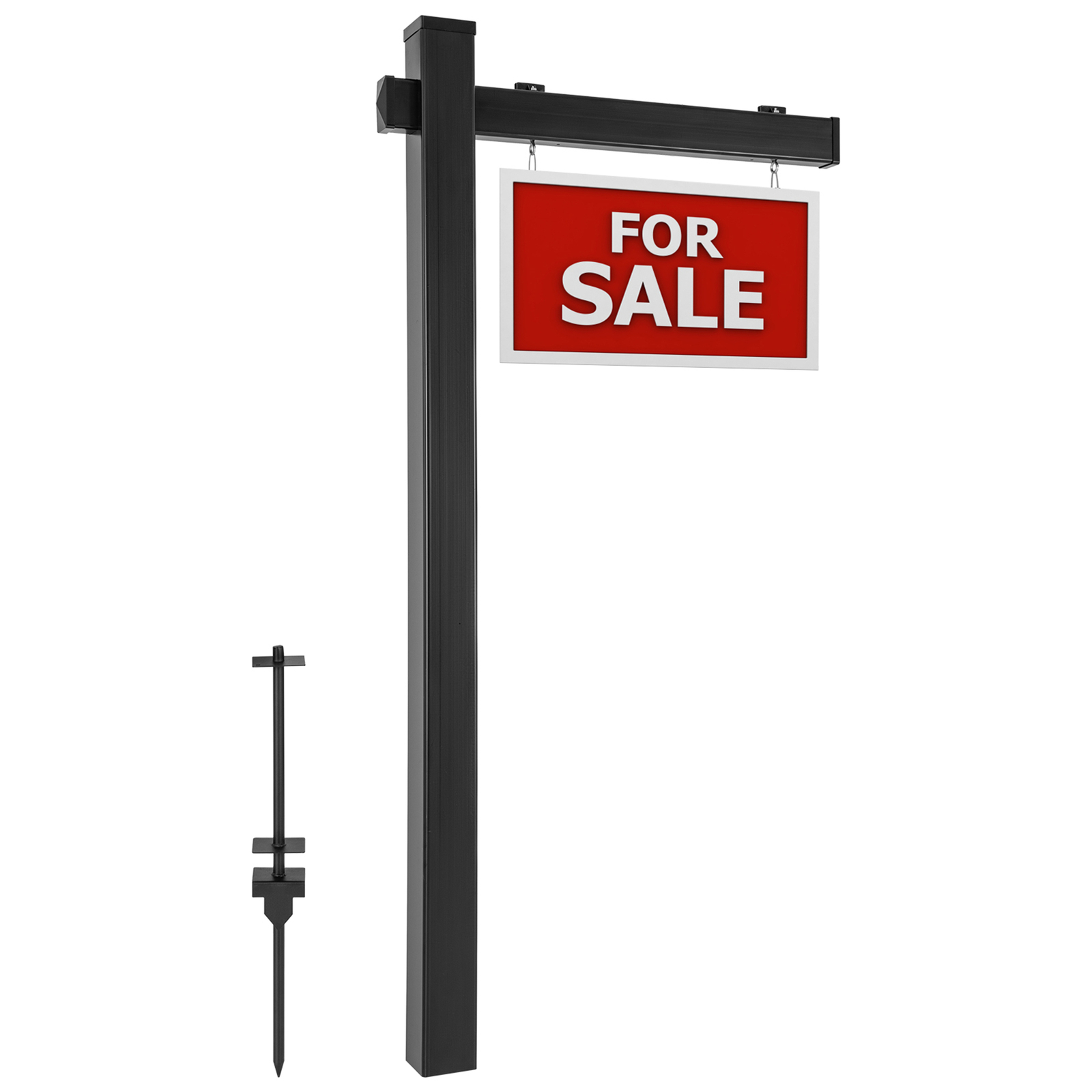 6&prime; UPVC Real Estate Sign Post Open House Yard Home for Sale W/Stake