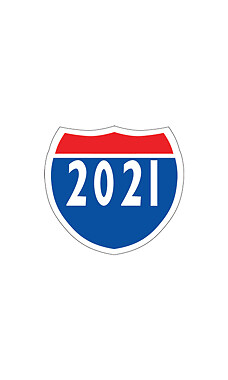 Interstate Sign Windshield Stickers – 2021 – Pack of 12