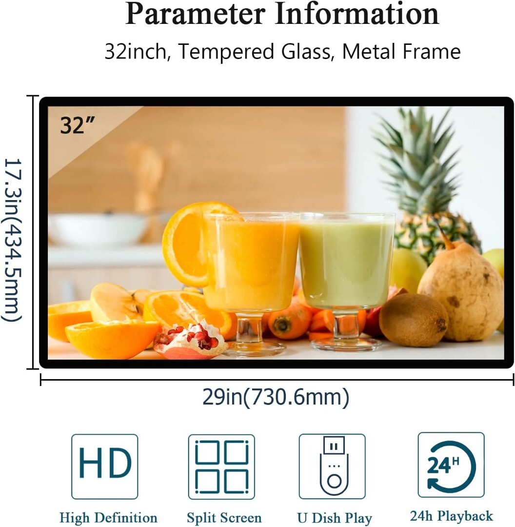 Digital Signage Advertising Display 32 inch LCD Menus, Retail, Marketing.