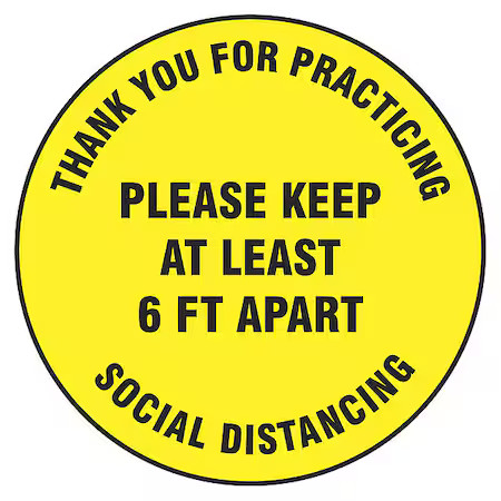 Floor Sign, 12 In H, 12 In W, Vinyl, English, Mfs426, Mfs426