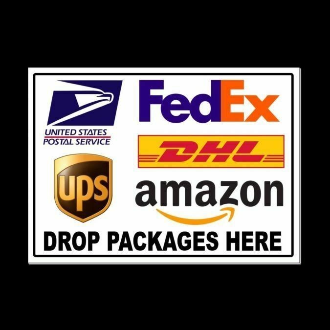 Delivery Instructions Drop Package Here Sign METAL MS022