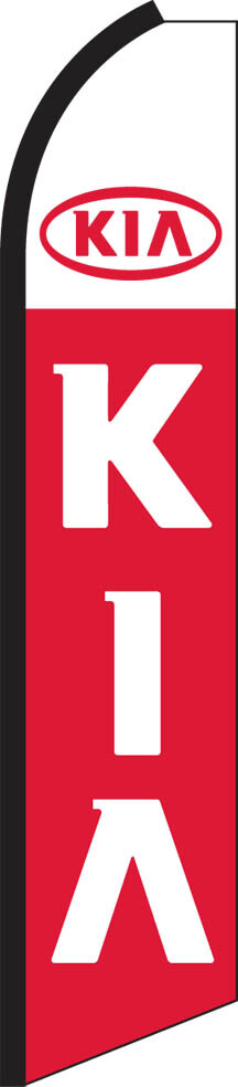 SWOOPER FEATHER FLUTTER FLAG SIGN ADVERTISING KIA HALF SLEEVE SUPER