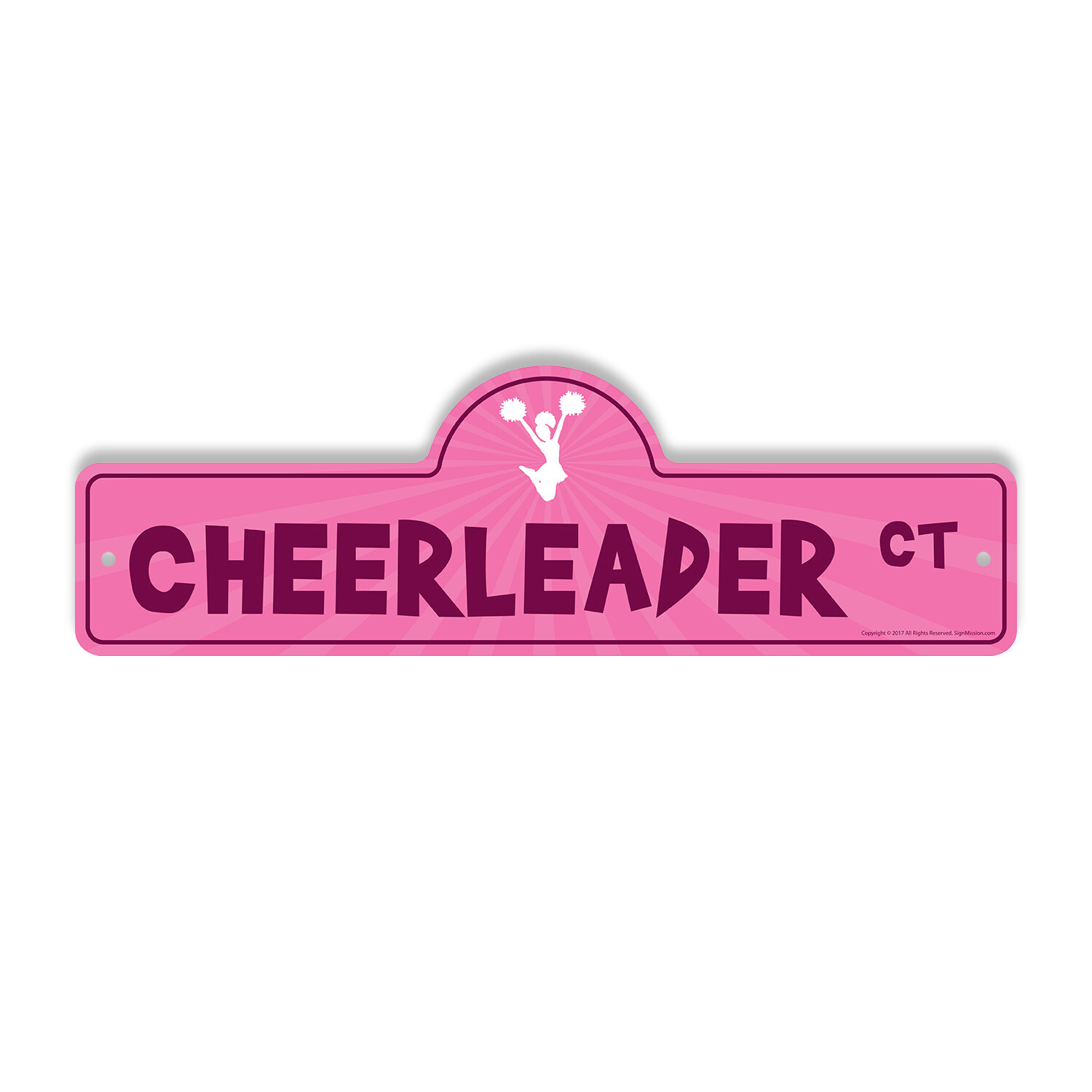 Cheerleader Plastic Street Sign Crossing Xing Gift Novelty Funny