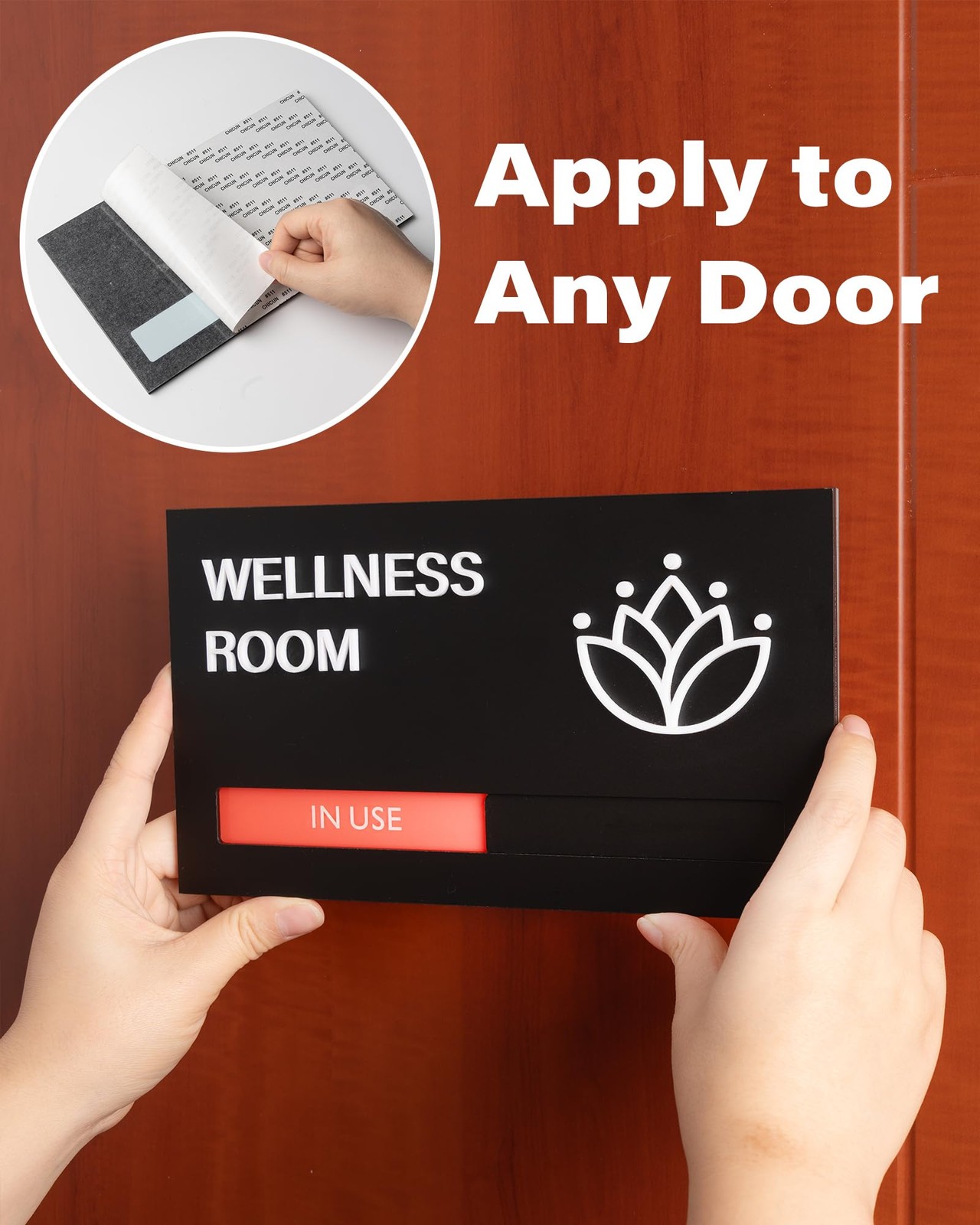 Wellness Room Sign – Do Not Disturb Privacy Slide Door Sign In Use And Availa…