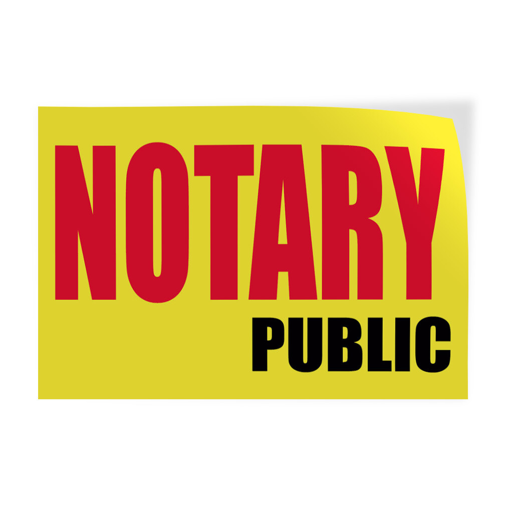 Decal Stickers Notary Public Promotion Business A Vinyl Store Sign Label
