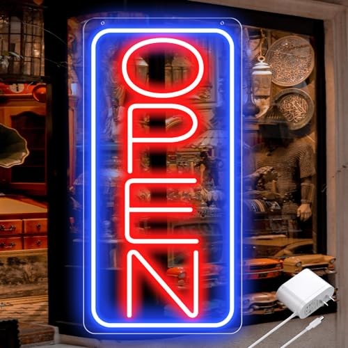 22&Prime; X 11&Prime; Led Neon Open Signs for Business Ultra Bright Plug In Electric Light