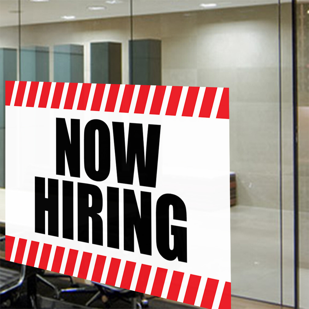 Decal Stickers Now Hiring Business E Vinyl Store Sign Label Business