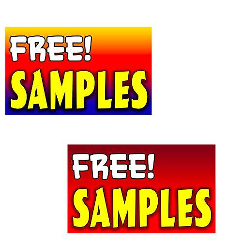 2 Pack Free Samples Perforated Window Decal 9&Prime; x 15&Prime; Each (Removable)