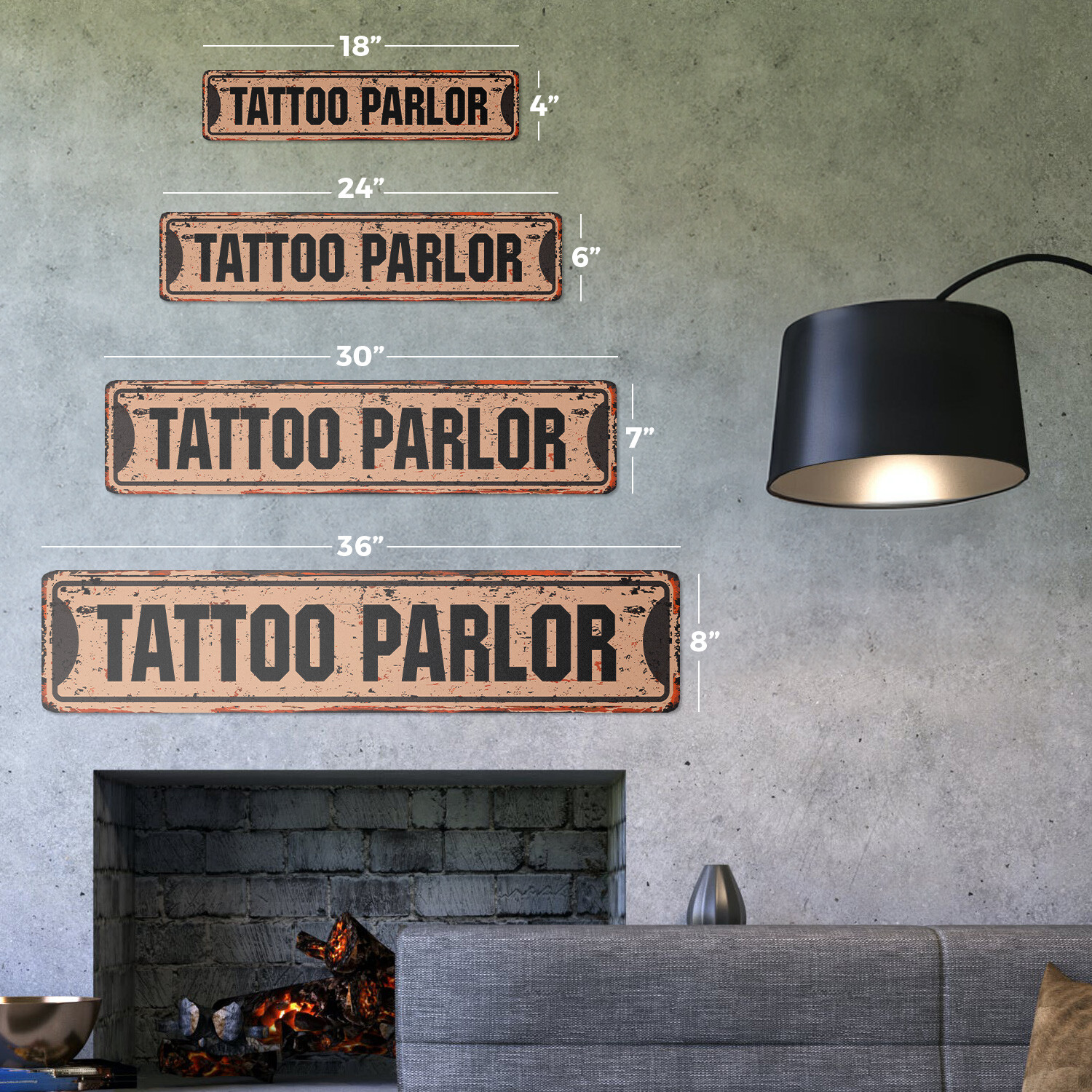 TATTOO PARLOR Vintage Street Sign artist parlour tattooist ink inkster