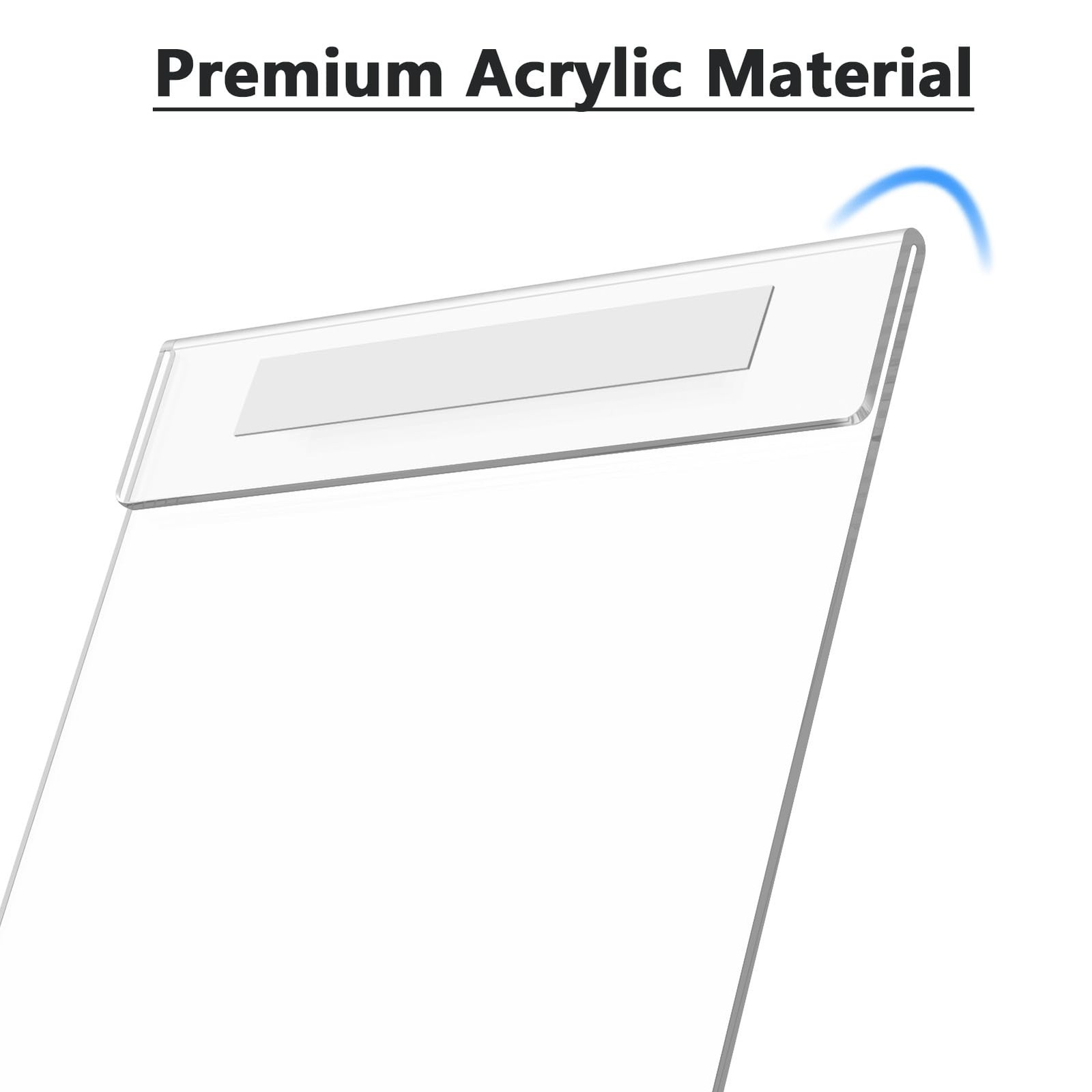 MaxGear Acrylic Sign Holder 8.5 x 11 Wall Mount Clear 8.5&Prime;x11&Prime;-2Pack, clear