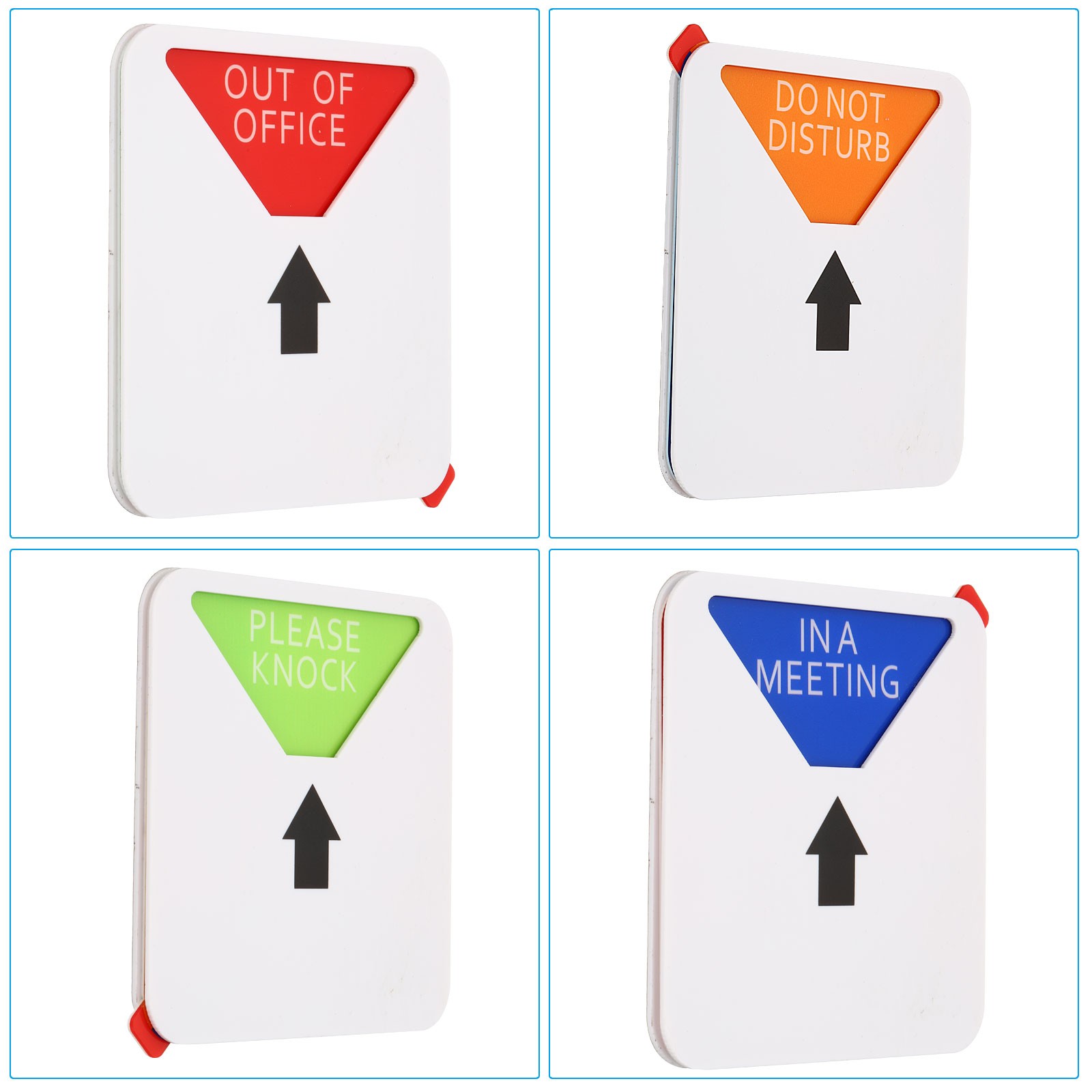 2Pcs 5.1&Prime; Do Not Disturb/Please Knock/Out of Office/In a Meeting Sign