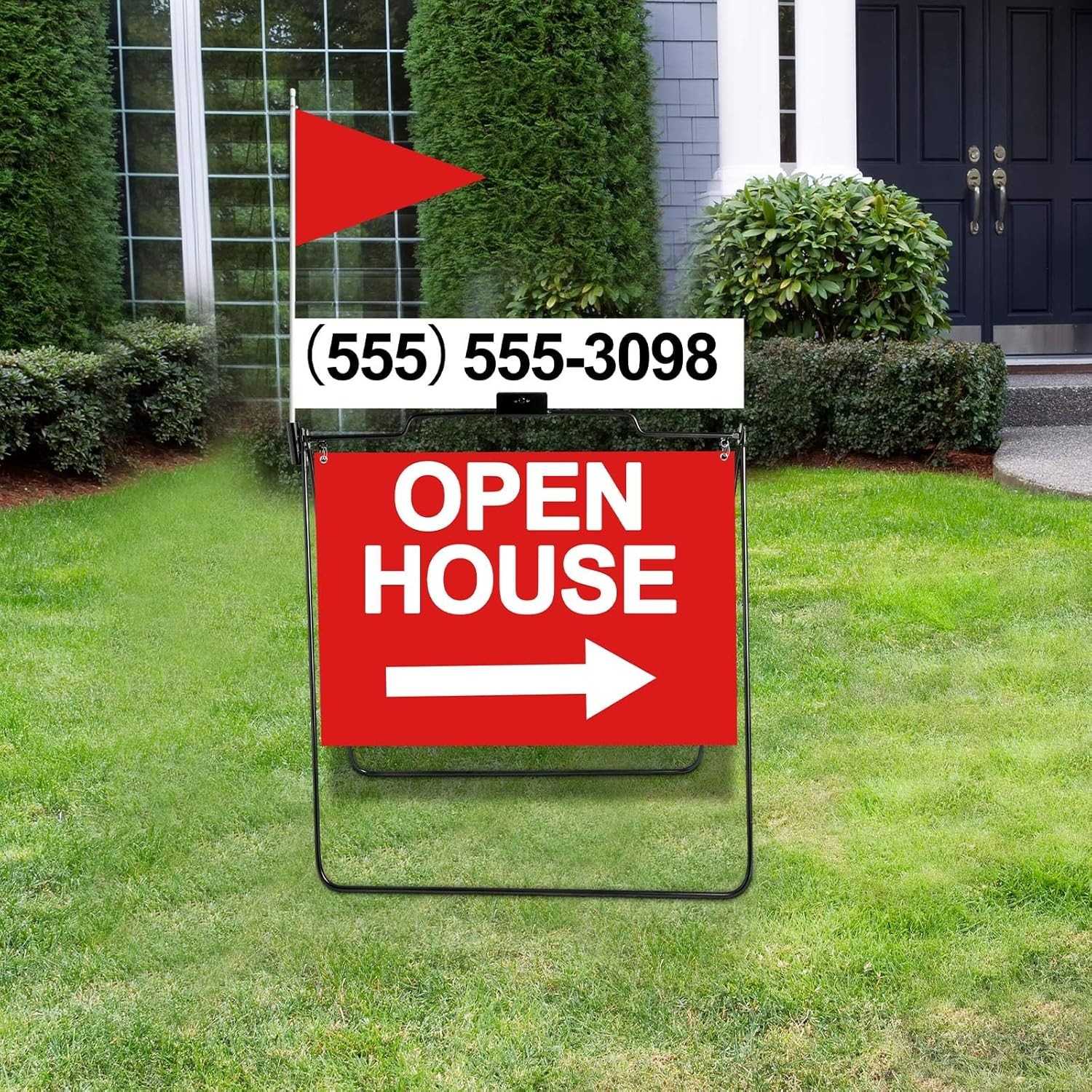 5 Pack Open House Sign Frames 18×24 Metal A Frame Yard Sign Stands Foldable