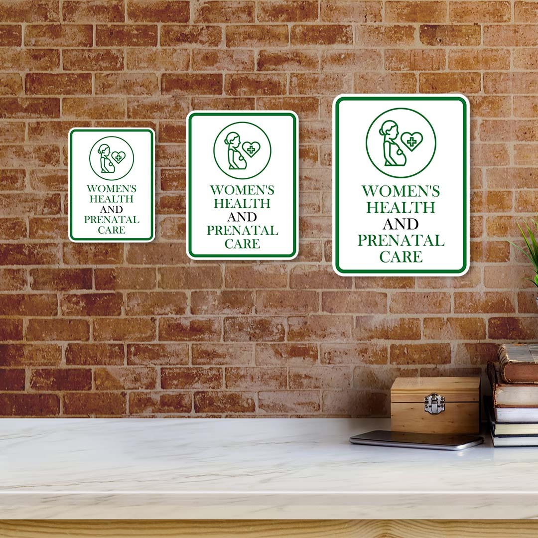 Portrait Round Plus Women&rsquo;s Health and Prenatal Care Wall or Door Sign