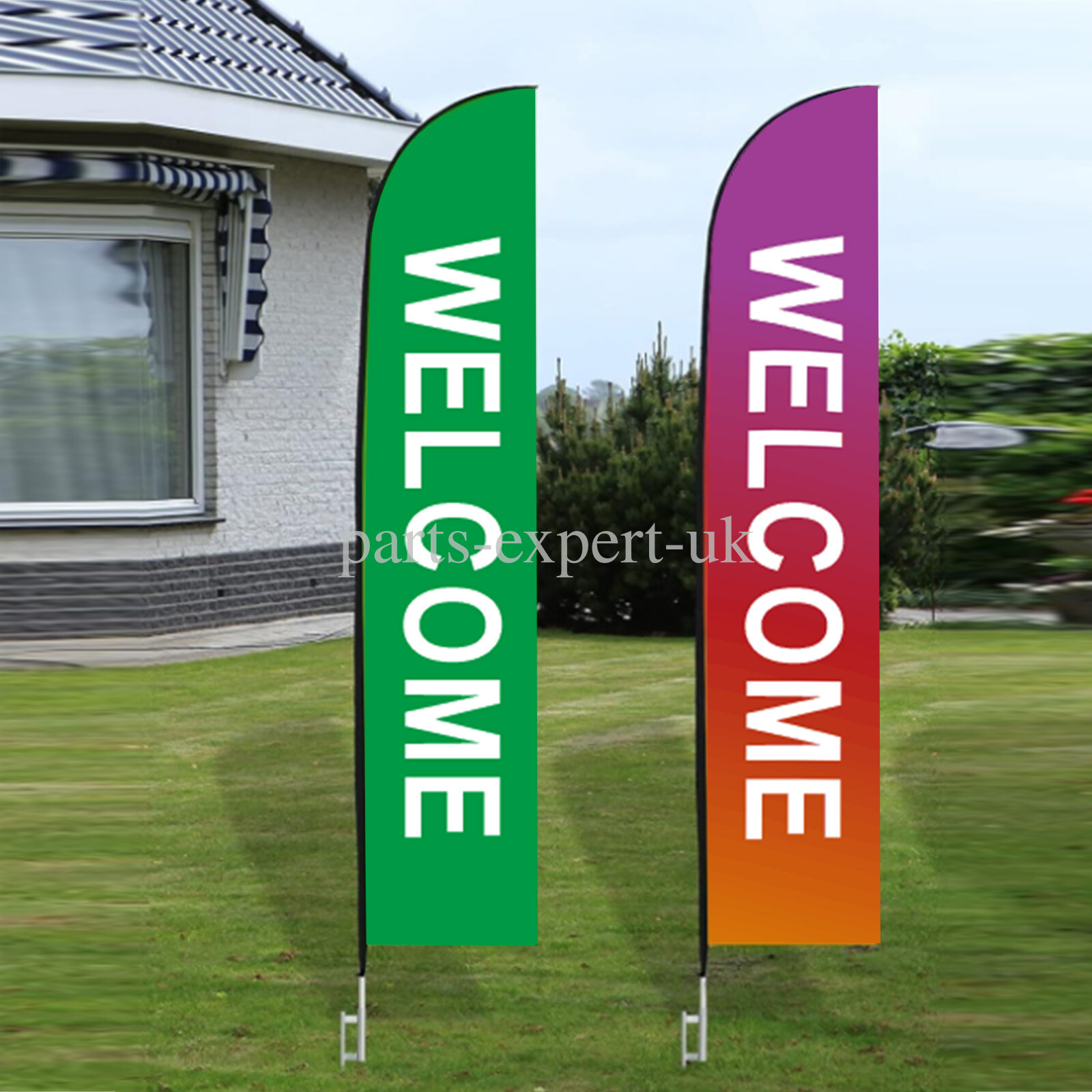 Open Feather Flags with Pole Kit, Advertising Flags for Business 2/3/4 Pack