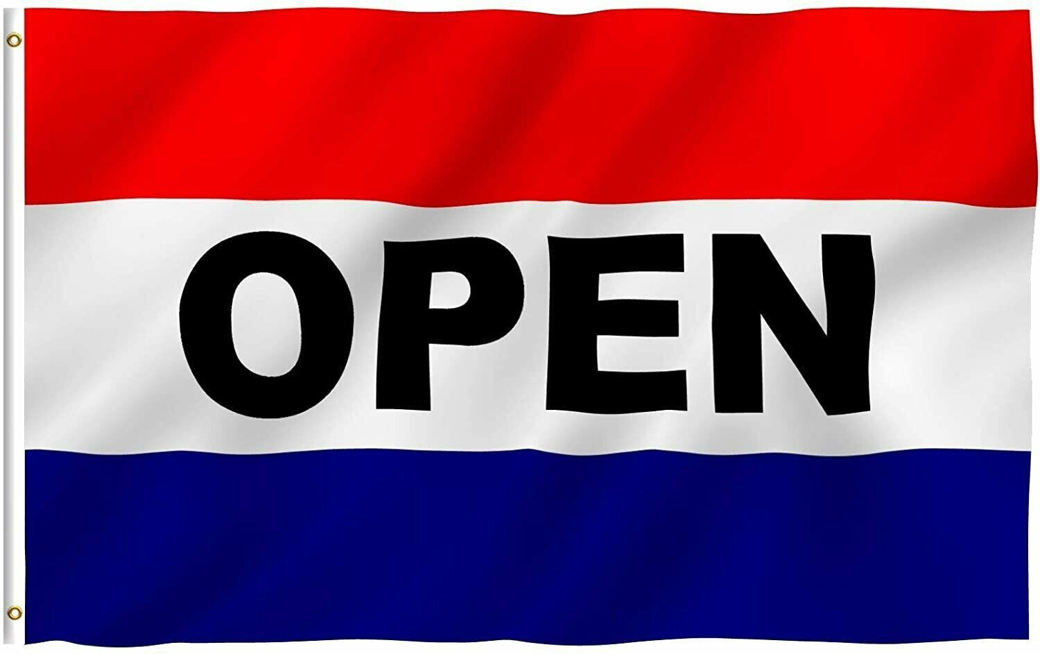 OPEN Flag Red White Blue Store Banner Advertising Pennant Business Sign 3&rsquo;x5&prime;