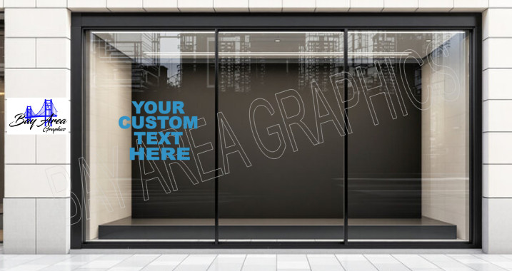 Custom Vinyl Lettering Storefront Window Decal Business Name Sign Sticker