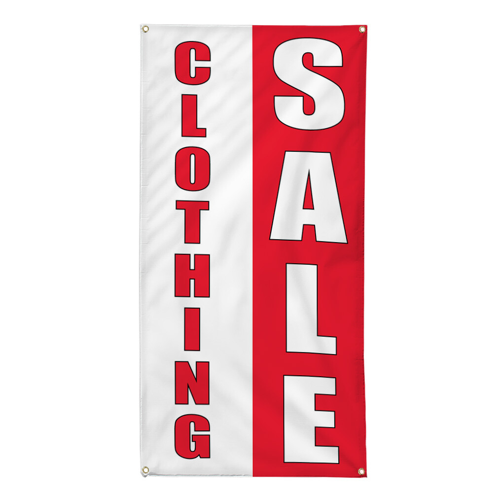 Vertical Vinyl Banner Multiple Sizes Clothing Deal Promotion Business C Business