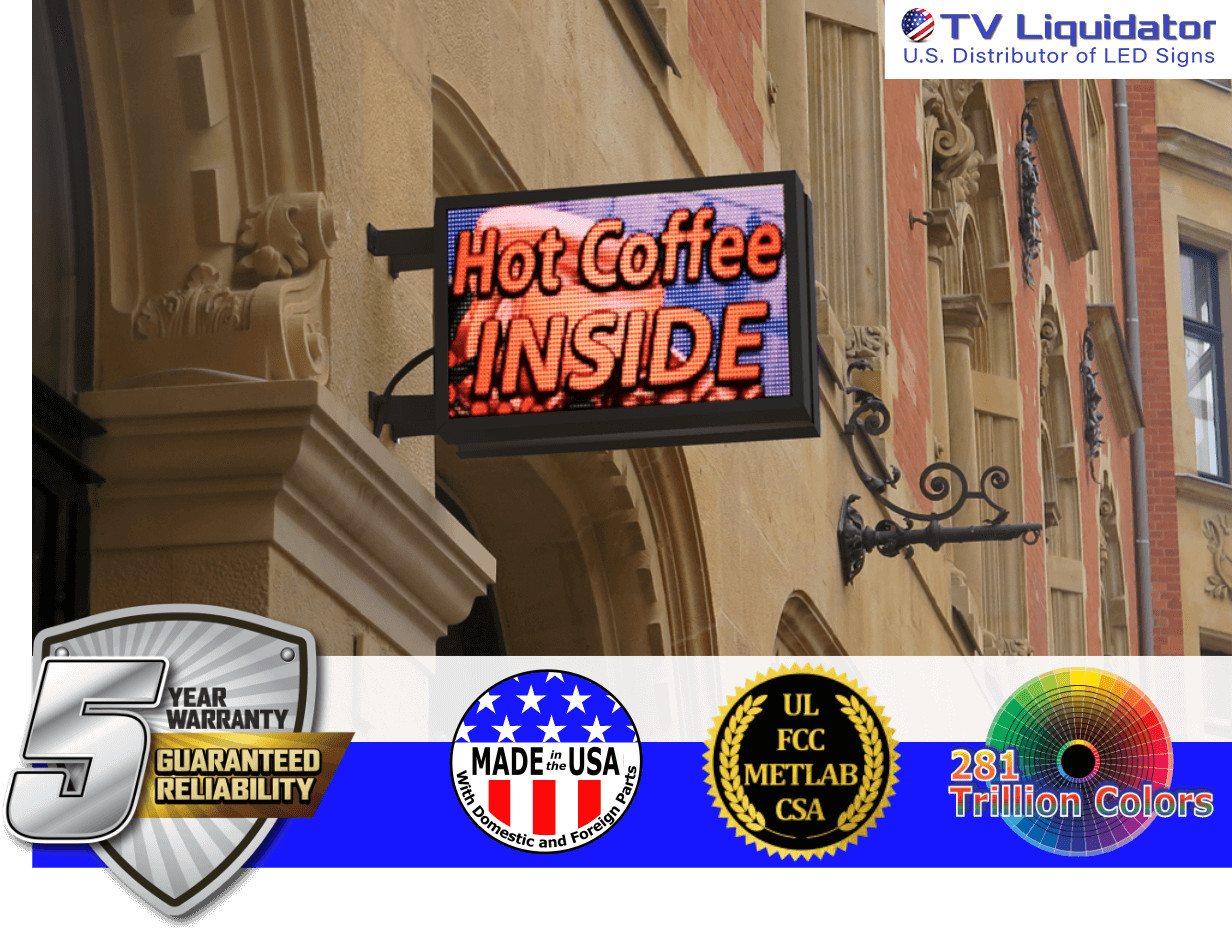 40&Prime; x 28&Prime; Industrial Full Color LED Sign ~ UL, MET, CSA, FCC – TV Liquidator