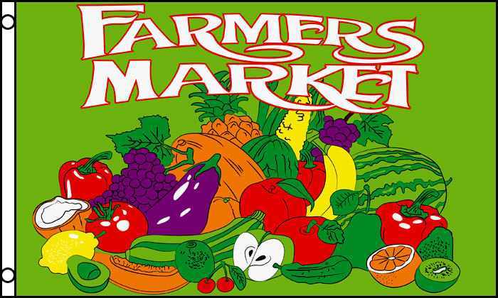 FARMERS MARKET Flag 3×5 ft Produce Fruit Vegetables Stand Grocery Store Sign