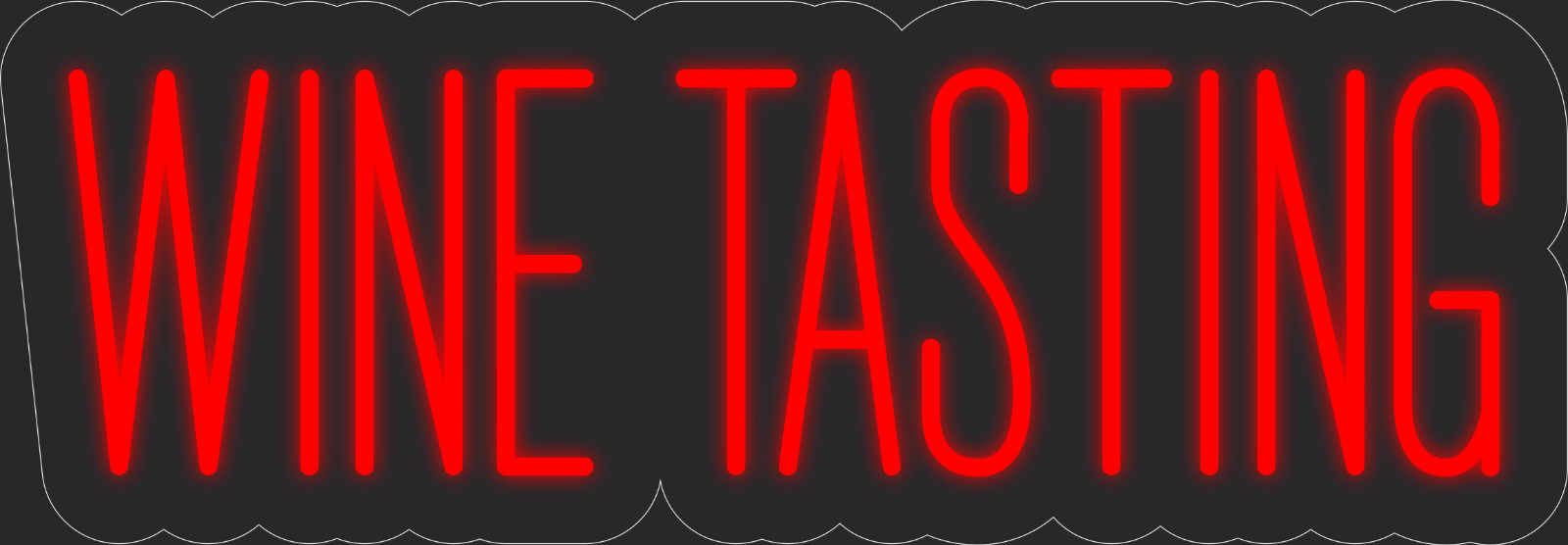 Wine tasting Neon LED Sign Business Wall Decor Lighted Store Sign 24 x 8 in.